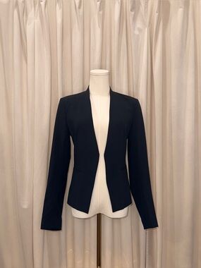 Theory Lanai Urban Collarless Blazer Navy Size 2